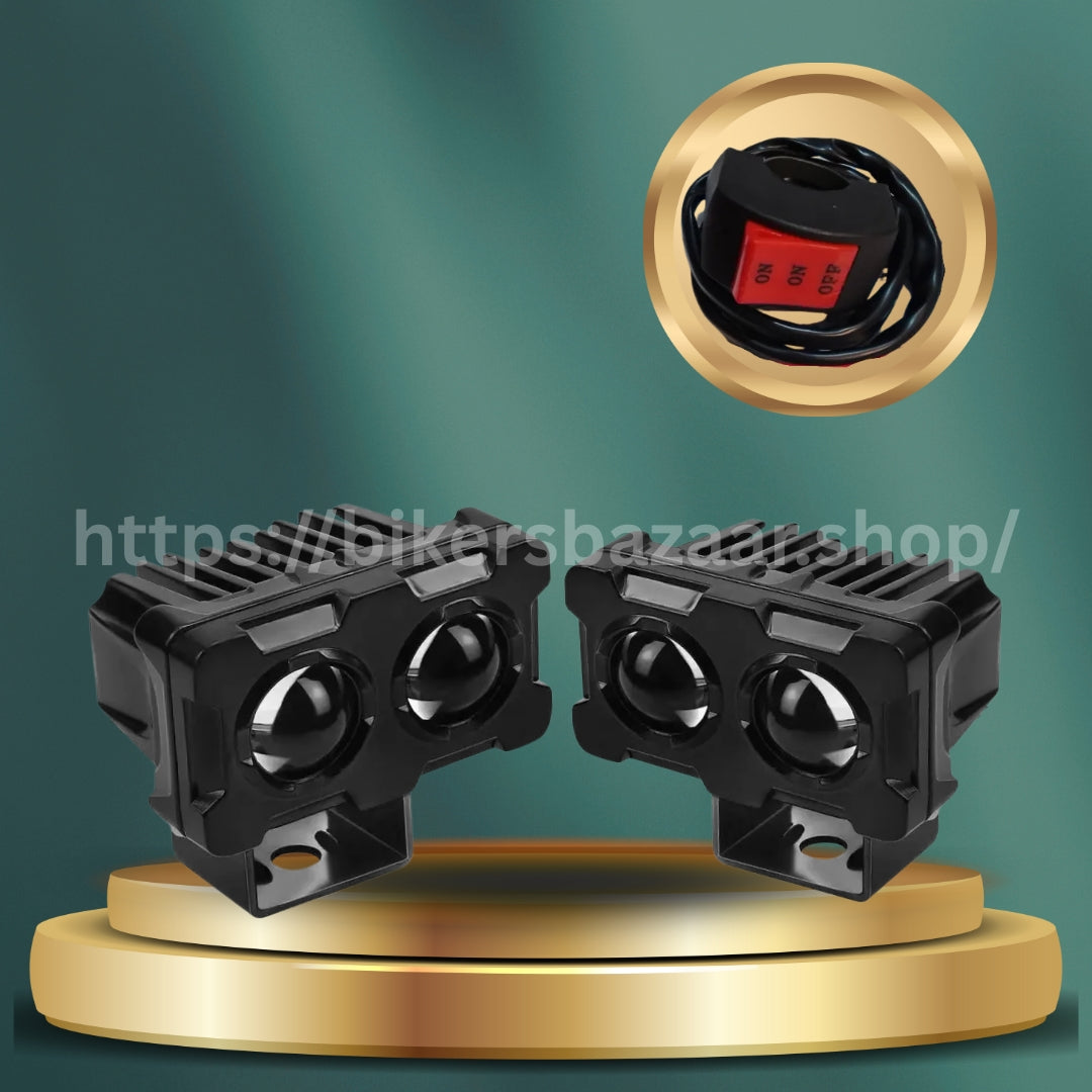 Motorcycle Robot Dual LED Light – Super Bright Universal Headlamp