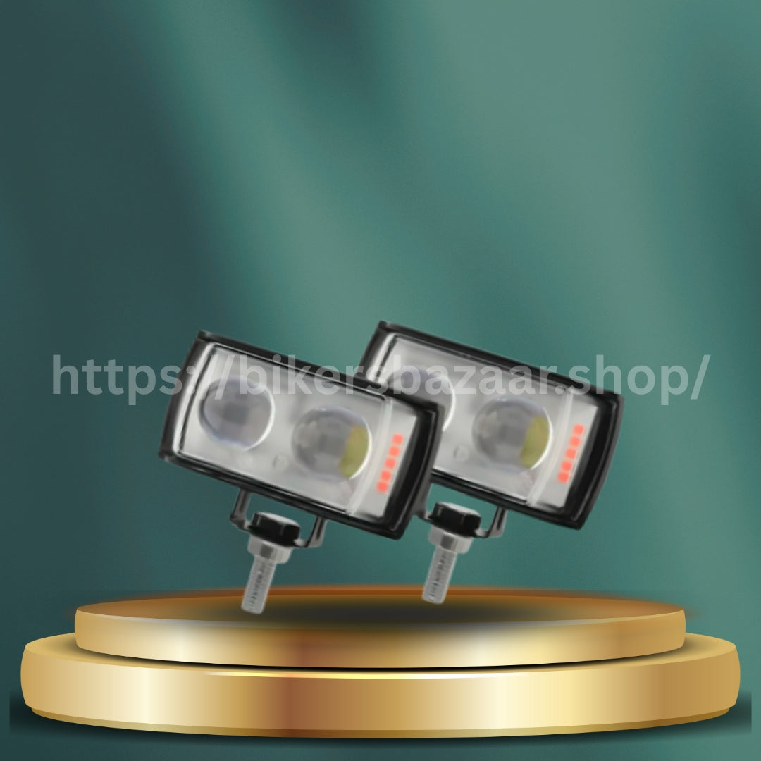 Dual Lens Projector Driving LED Light – Super Bright Universal Motorcycle Headlight